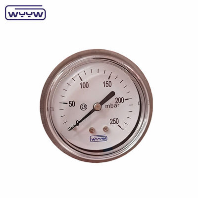 Bellows Basınç ölçer 60mm Inch2o Siyah Çelik Kutusu Eksi Mbar Basınç ölçer
