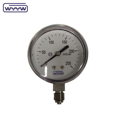 MMWC &amp; Mbar 63mm Kapsula Basınç Ölçücü Manometre Paslanmaz Çelik Malzemesi