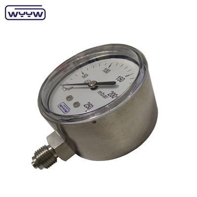 MMWC &amp; Mbar 63mm Kapsula Basınç Ölçücü Manometre Paslanmaz Çelik Malzemesi