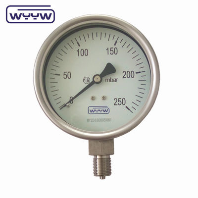 100mm 4 &quot; tüm paslanmaz çelik basınç ölçer, Bellow Tipi Basınç ölçer