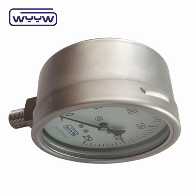 100mm tüm paslanmaz çelik süngü basınç ölçer, Bellows gaz basınç ölçer Mbar