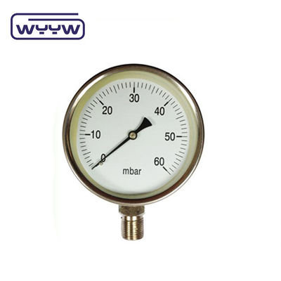 60-100mm CmH2O Kapsula Basınç Ölçücü Manometre 1.6% Doğruluk