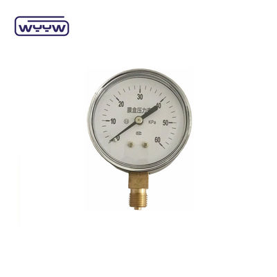 60-100mm CmH2O Kapsula Basınç Ölçücü Manometre 1.6% Doğruluk