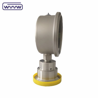 SS316 Silikon Sanitar Basınç ölçer 100 mm 1.6% doğruluk