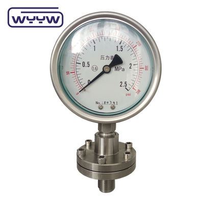 60mm Diyafram Basınçölçeri SS316 Endüstriyel Basınçölçer