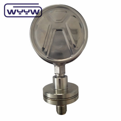 Silikon dolu basınç ölçer 100mm SS316 Diyafragma mühürü Bourdon basınç ölçer