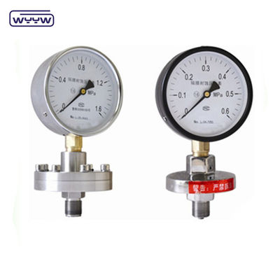 Silikon dolu basınç ölçer 100mm SS316 Diyafragma mühürü Bourdon basınç ölçer