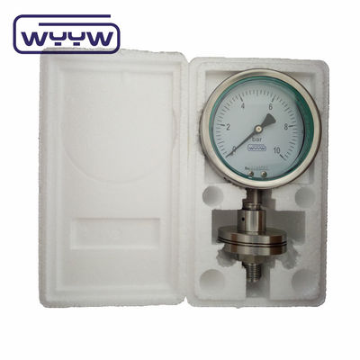 SS316 Diyafram Mühür basınç ölçer 100mm Anti koroziv paslanmaz çelik basınç ölçer