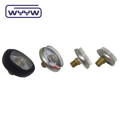 4000PSI 38mm ss kapak çeşme ayarlama küçük boyutlu kauçuk kapaklı silindir basınç ölçer
