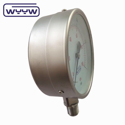 4&quot; tüm paslanmaz çelik basınç ölçer 0-100bar 100mm SS304 Kuru Oksijen Manometre