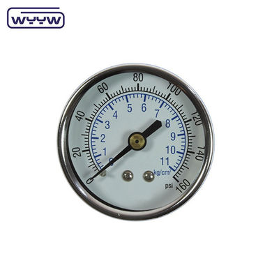 Kuru kullanma Yağsız Geri Montaj Basınç ölçer 160 Psi Hava 60mm SS Basınç ölçer