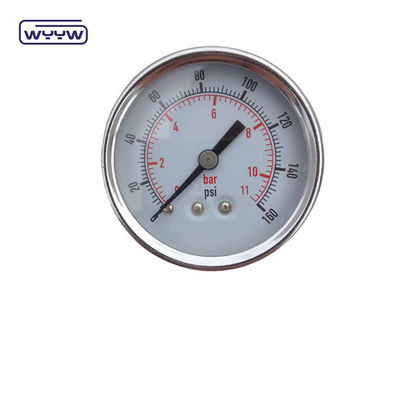 Kuru kullanma Yağsız Geri Montaj Basınç ölçer 160 Psi Hava 60mm SS Basınç ölçer