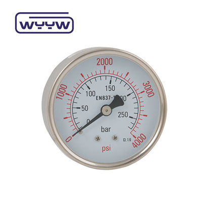 Kuru kullanma Yağsız Geri Montaj Basınç ölçer 160 Psi Hava 60mm SS Basınç ölçer