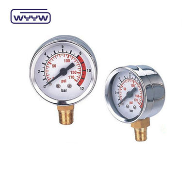 Hidrolik ekipman Geri basınç ölçer Paslanmaz çelik 60mm