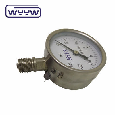 60mm Bourdon Tüp Basınç Ölçütü Yağ Yok Oksijen Basınç Ölçütü Meter