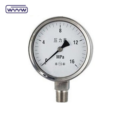 Doğal gaz paslanmaz çelik basınç ölçerinin alt bağlantısı