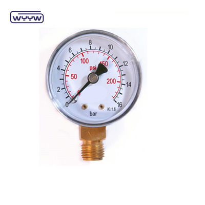 60mm Hava Paslanmaz Çelik Basınç Ölçüsü Çift Ölçek Alt Bağlantısı