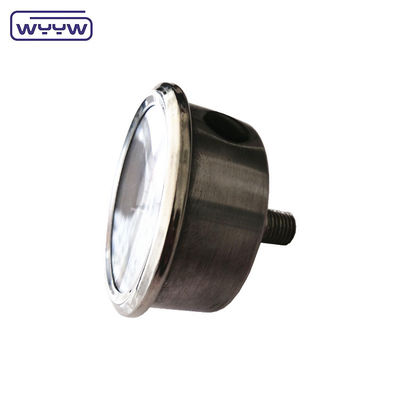Yüksek kaliteli eksenel manometre MPa/bar/kg Geri bağlantı 60mm tam 304ss paslanmaz çelik basınç ölçer
