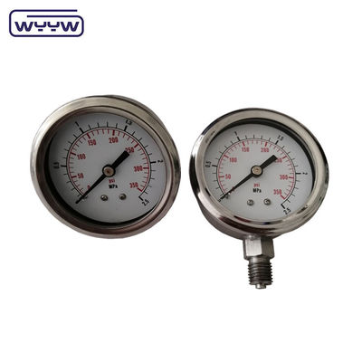 60 mm Çift Ölçekli Tüm SS Basınç Ölçücüsü, Gliserin dolu Basınç Ölçücüsü