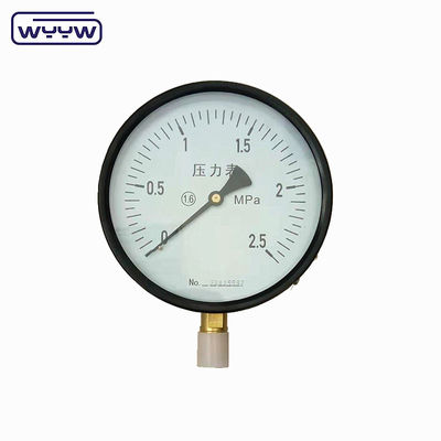 Siyah çelik hassasiyet testi basınç ölçer 150mm alt bağlantı yüksek hassasiyet