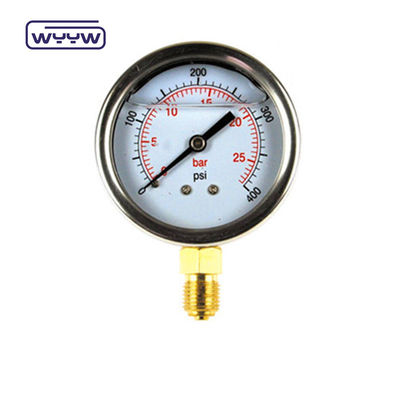 Basınçölçer Manometre Gliserin 10 Bar G1/4 &quot; Alt Bağlantı