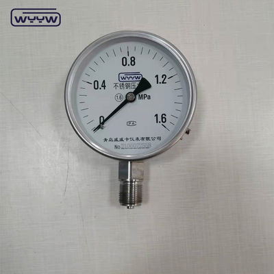 Paslanmaz çelik basınç ölçer kuru taban 1/2 &quot;Bsp Hava suyu için kullanılır