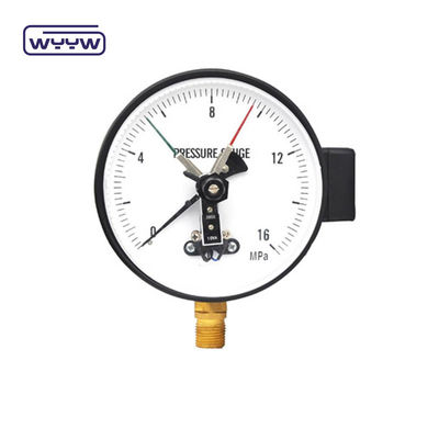 Elektrikli temas basınç ölçer 100mm 380V Arka Çelik Kutusu Manometre AC