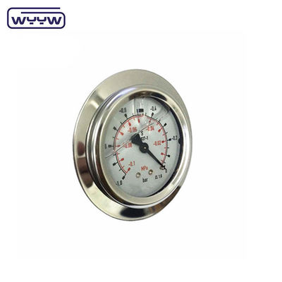 400 bar Manometre Hava Basıncı Flange Panel Mount Oil Filled Paslanmaz Çelik