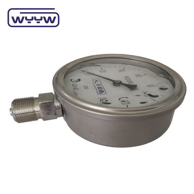 Akrilik Pencere ve Kolay Kurulumlu 100mm Endüstriyel Sıvı Doldurulmuş Basınçölçer
