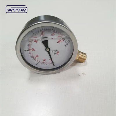 0-10 bar aralığı basınç ölçer Manometre Petrol türü ile Petrol doldurmak için kullanılabilir ve alt arka montaj