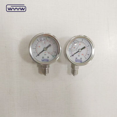 Paslanmaz çelik Bourton tüpü sıvı ölçüm 1/4 &quot; 1/2''' BSP/PT/NPT/G/M iplik ±1.6% Tam ölçek