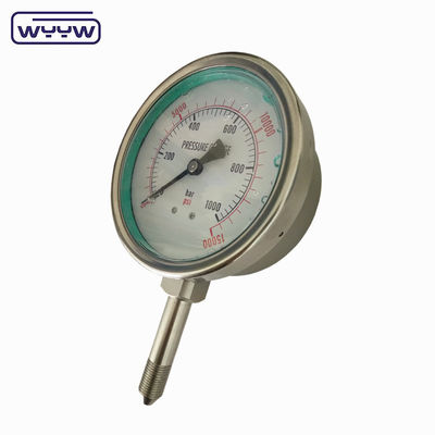 Endüstriyel sıvı dolu basınç ölçer 63mm 100mm 150mm Seçenekler