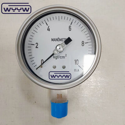 Bayonet Ss304 Kasa ss316 iplik Gliserin Doldurulmuş Güvenlik Cam Basınçölçeri ayar göstergesi ile