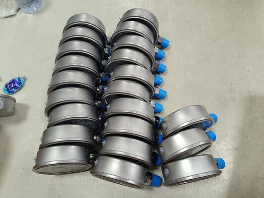 4 inç 100mm Sıvı Dolgulu Hidrolik Basınç Göstergesi, 0-2.5MPa/0-25kgf/cm² Aralığı ve Darbeye Dayanıklı Tasarım