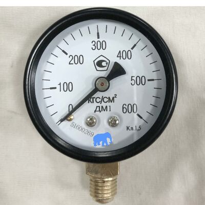 2Yüksek basınçlı endüstriyel uygulamalar için.5 inç 60MPa (600 bar) spiral Bourdon ölçer