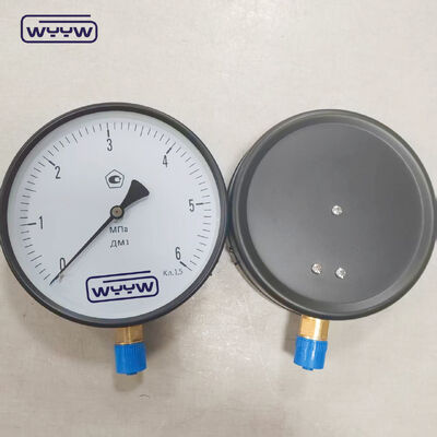 160mm Black Steel Pressure Gauge with Bottom Mount G1/2" for Gas Measurement