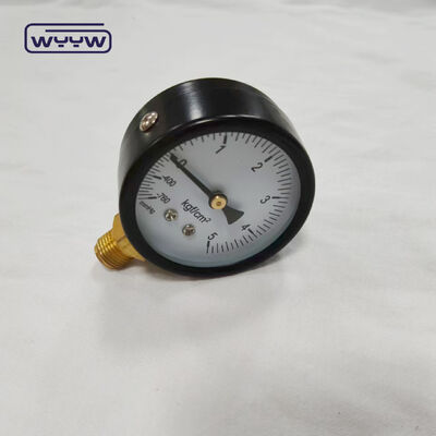 60mm Dial Boyutlu Siyah Çelik Kutusu Alt Taşlı Basınç Ölçücü Gaz Basınçölçeri