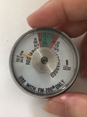 FM-200 Mini Basınçölçer. Yangın Engelleme Silindir Manometresi.