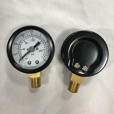 Eksi 40 derece Fahrenheit 140 derece Fahrenheit Bourdon tüp basınç ölçer Fosfor Bronz tüp malzemesi performansı sunuyor
